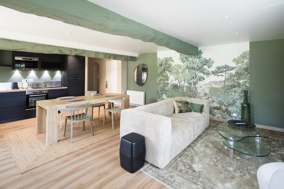 Living room, kitchen