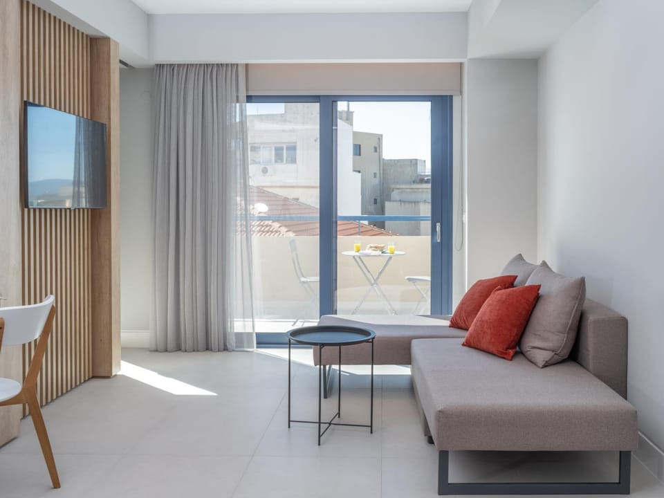 Living room, Seating area, City view