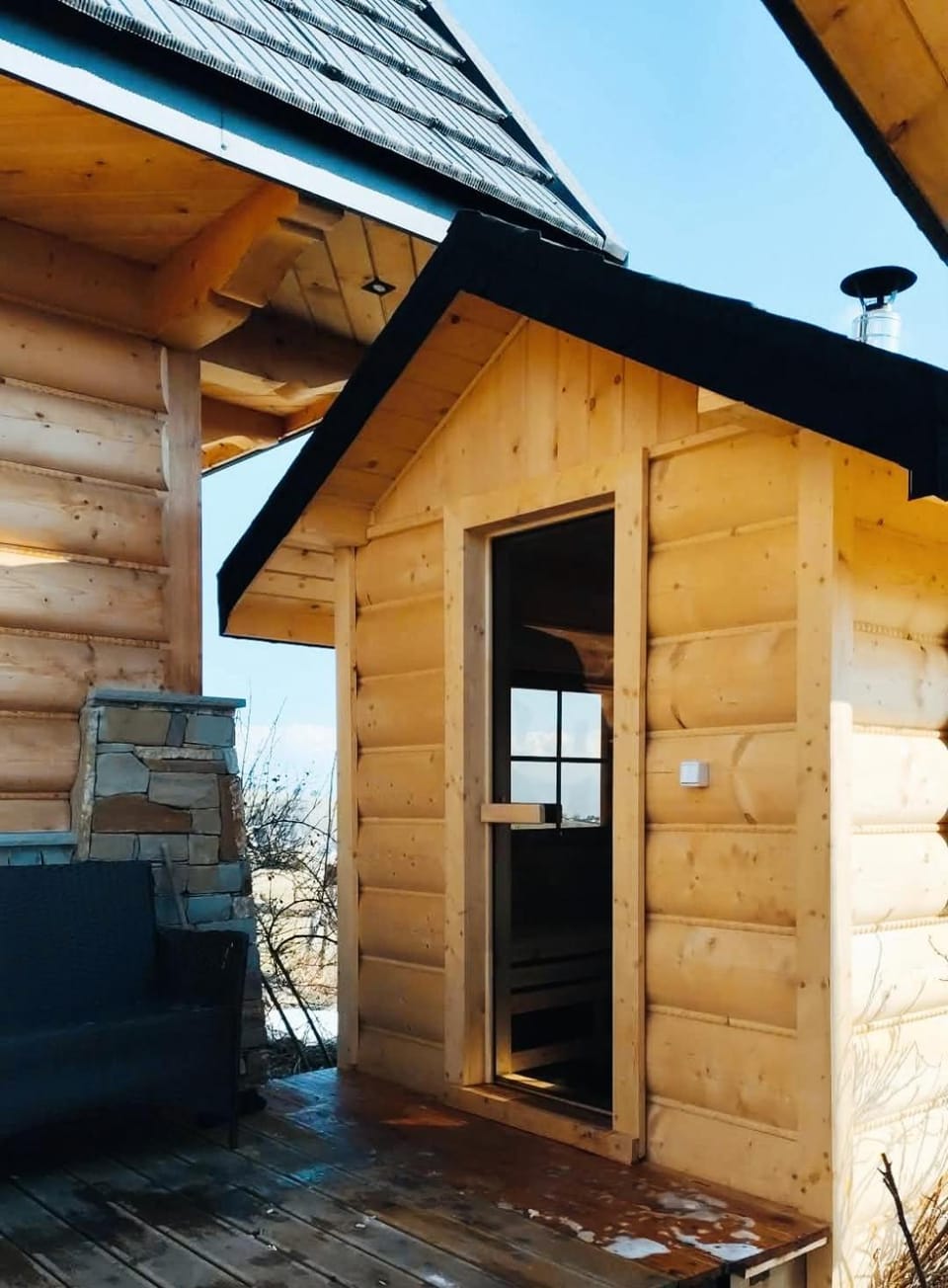 Zymbiańsko Chałupa 1 z balią na wyłączność Chalet in Lesser Poland Voivodeship