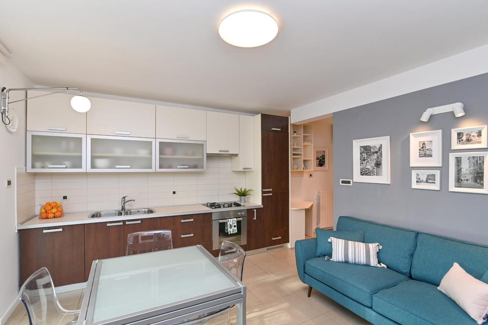 Living room, kitchen