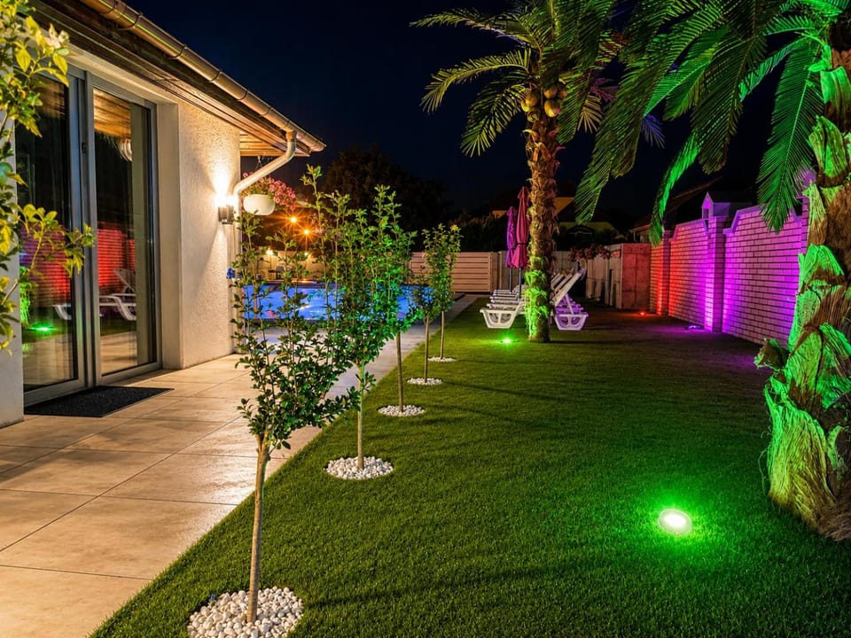 Night, Garden, Garden view