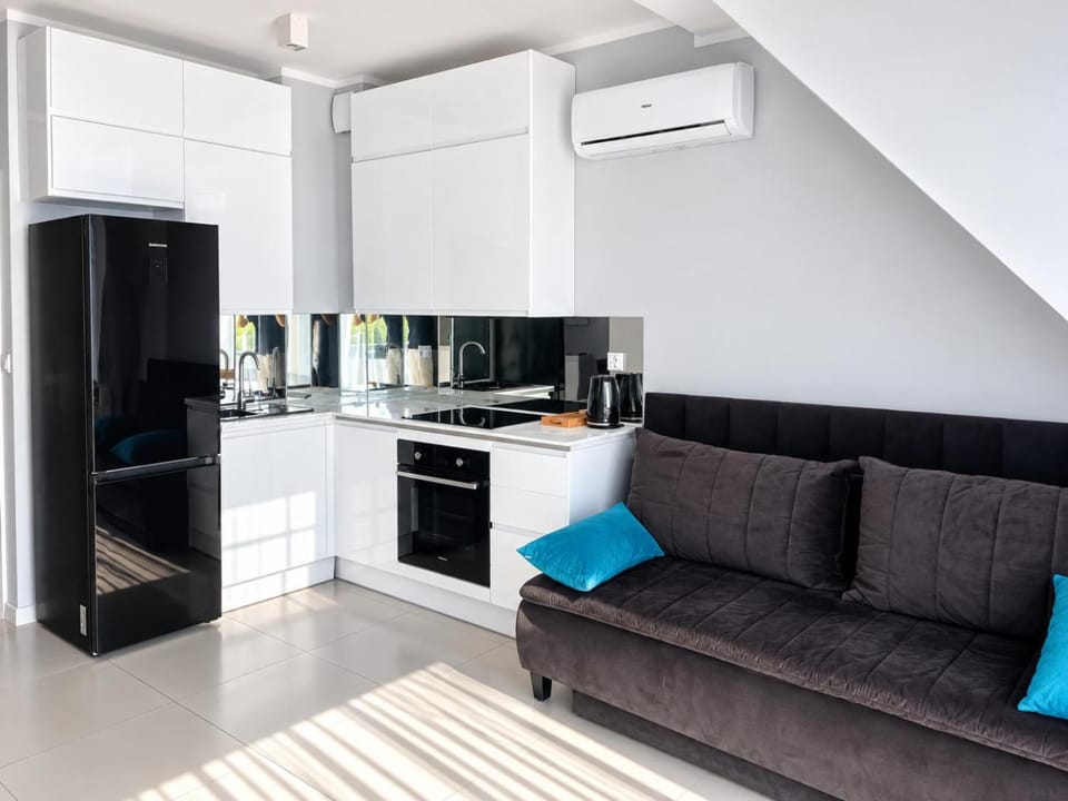Kitchen or kitchenette, Living room, oven, air conditioner
