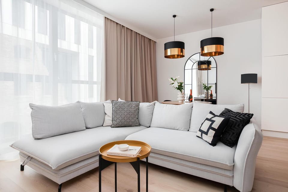 Bed, Living room, Photo of the whole room, Seating area