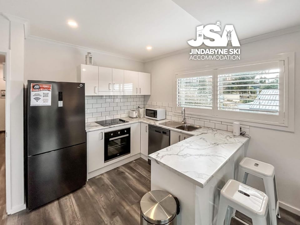 Kitchen or kitchenette, oven, stove, toaster