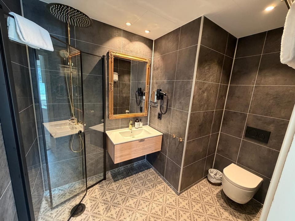 Shower, Toilet, Bathroom, towels