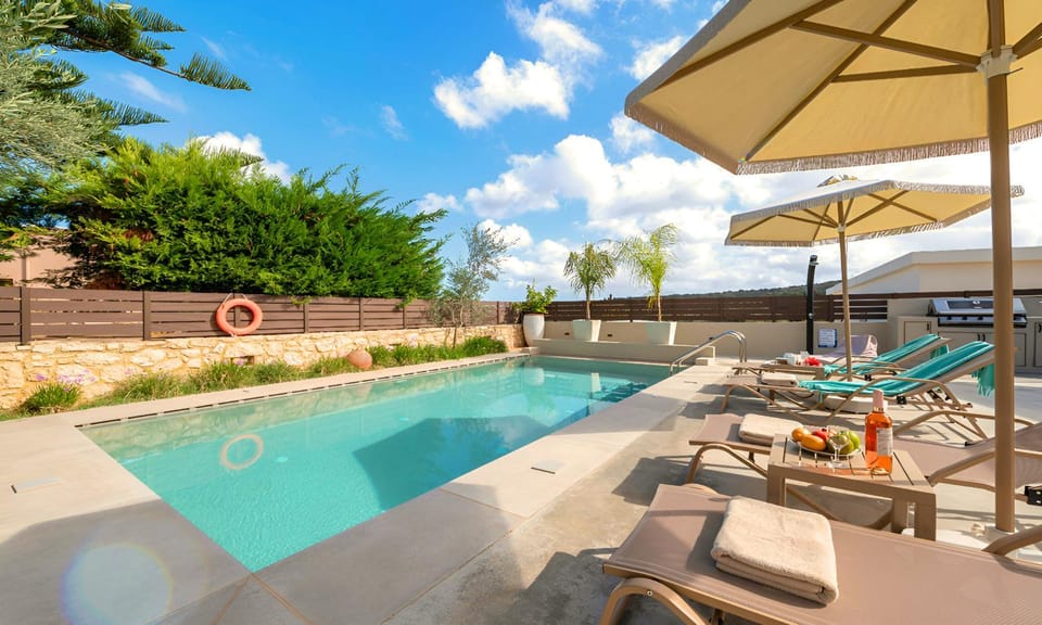 Patio, Day, Natural landscape, Pool view, Swimming pool, sunbed