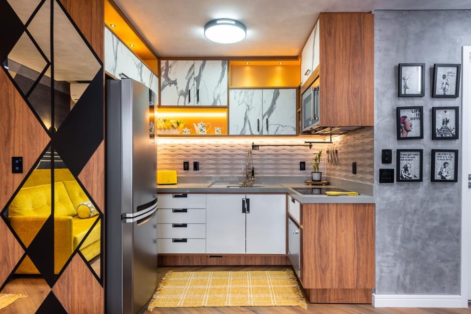 Kitchen or kitchenette, Communal kitchen, stove, kitchen