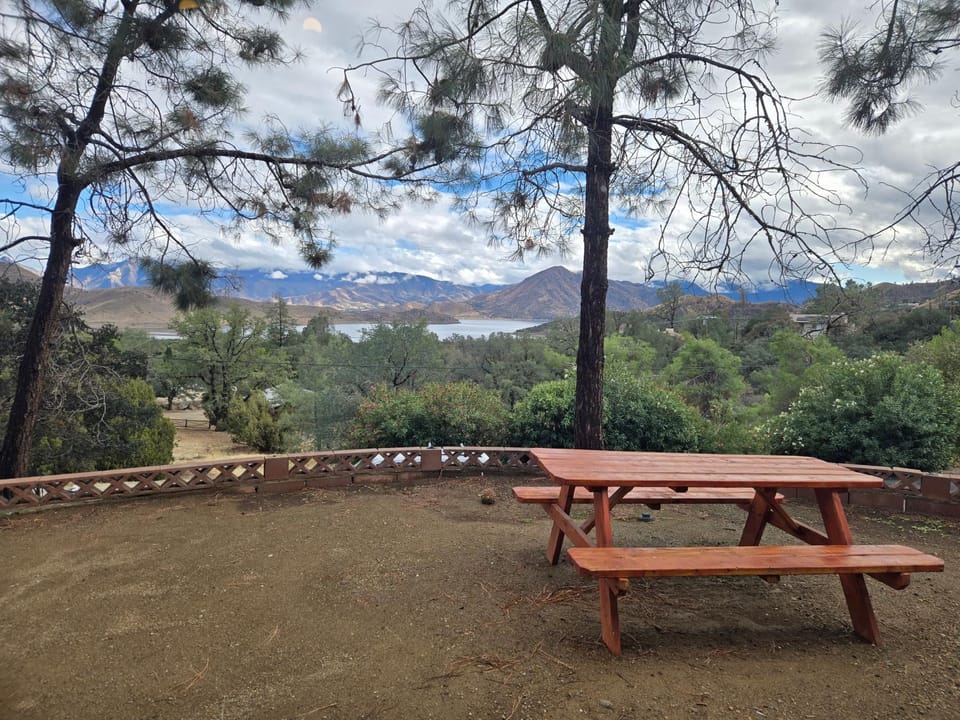 Natural landscape, Dining area, Lake view, Mountain view