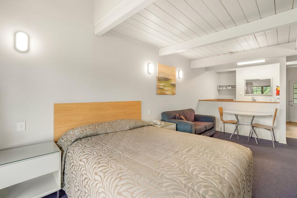Bed, Kitchen or kitchenette, Living room, Seating area