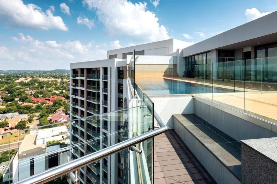 View (from property/room), Balcony/Terrace, City view, Pool view, Swimming pool