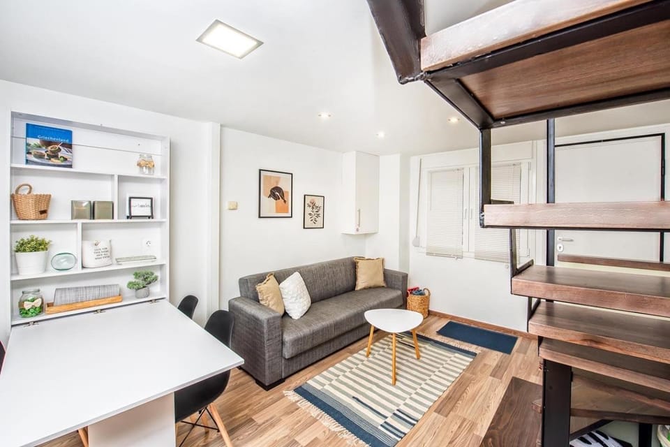 Kitchen or kitchenette, Living room, Photo of the whole room, Seating area, Dining area
