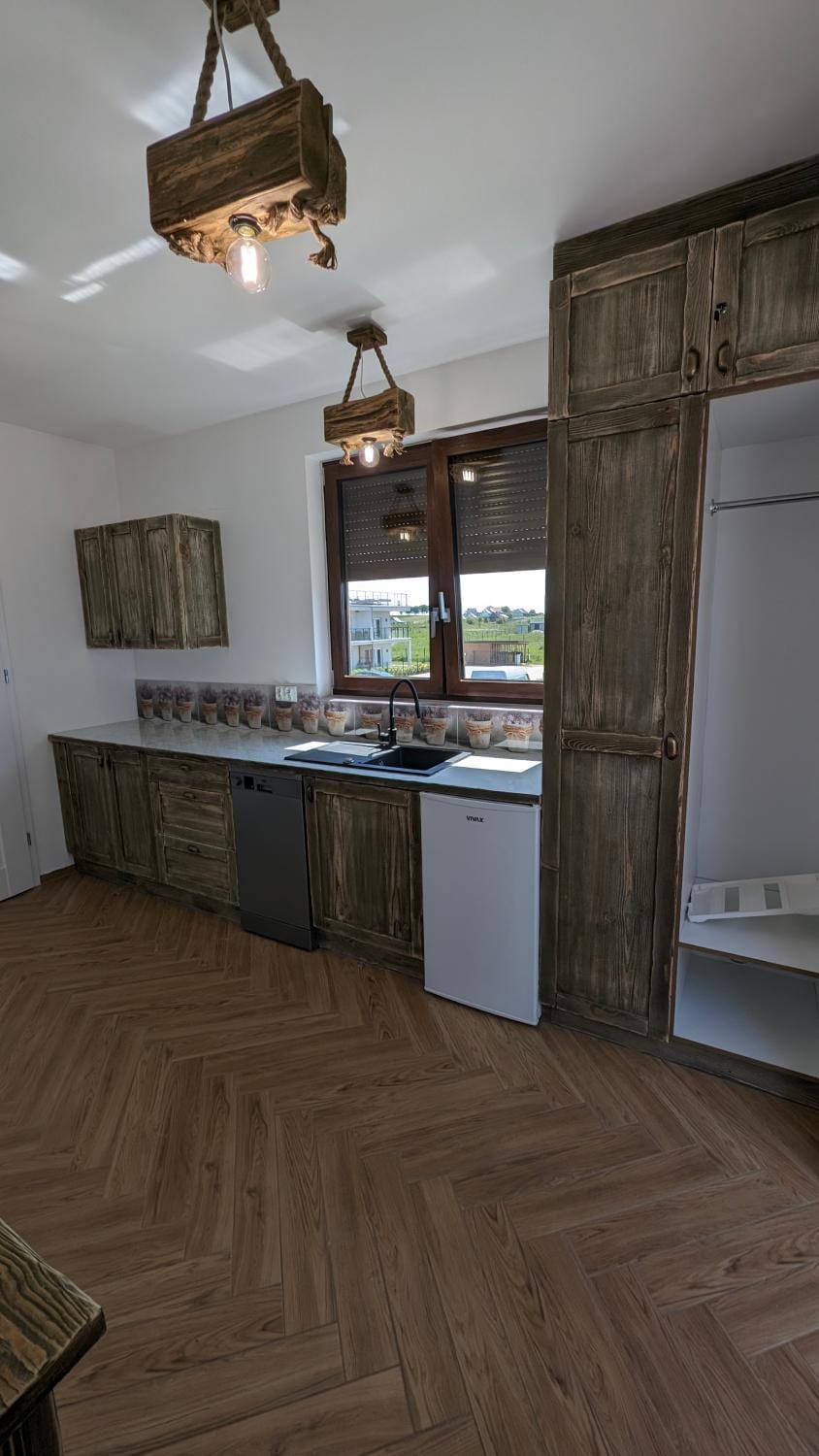 Kitchen or kitchenette, microwave, oven, stove, kitchen