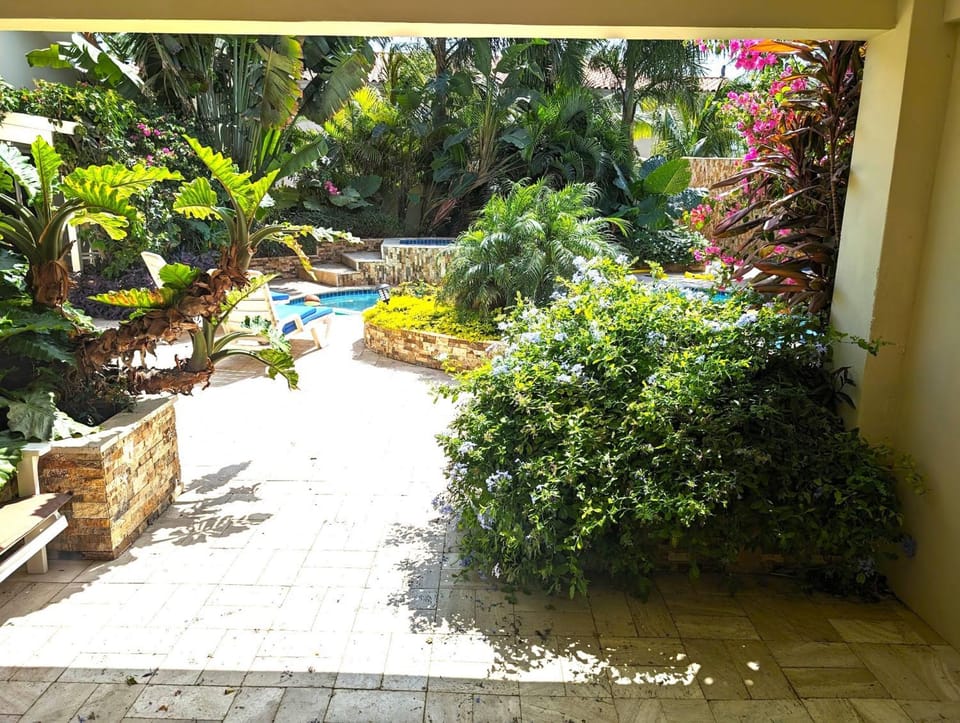 Patio, Garden, Garden view, Pool view, Swimming pool, sunbed