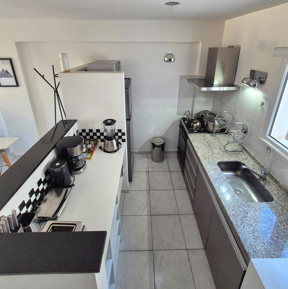 Kitchen or kitchenette, stove, toaster