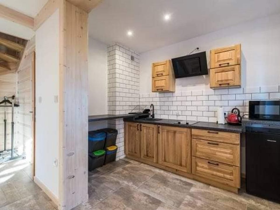 Kitchen or kitchenette, minibar