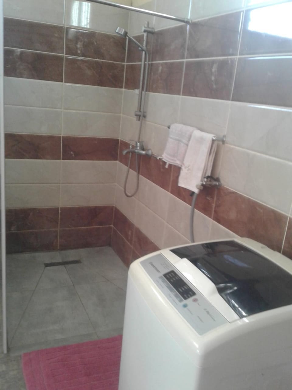 Shower, washing machine