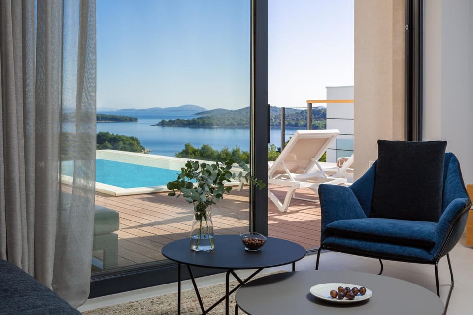 View (from property/room), Living room, Sea view
