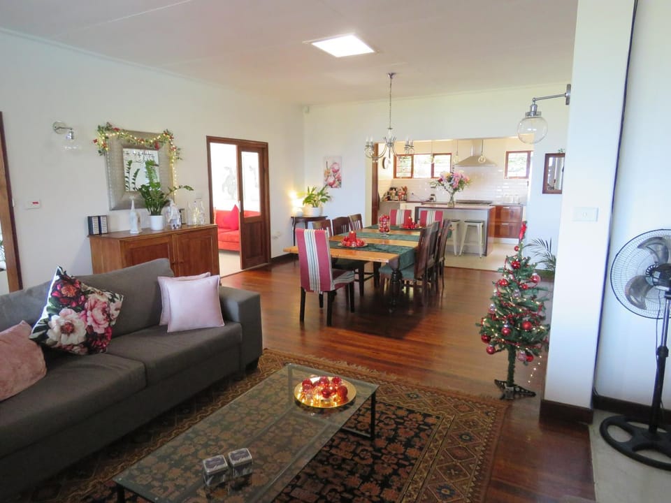 Property building, Living room, Dining area