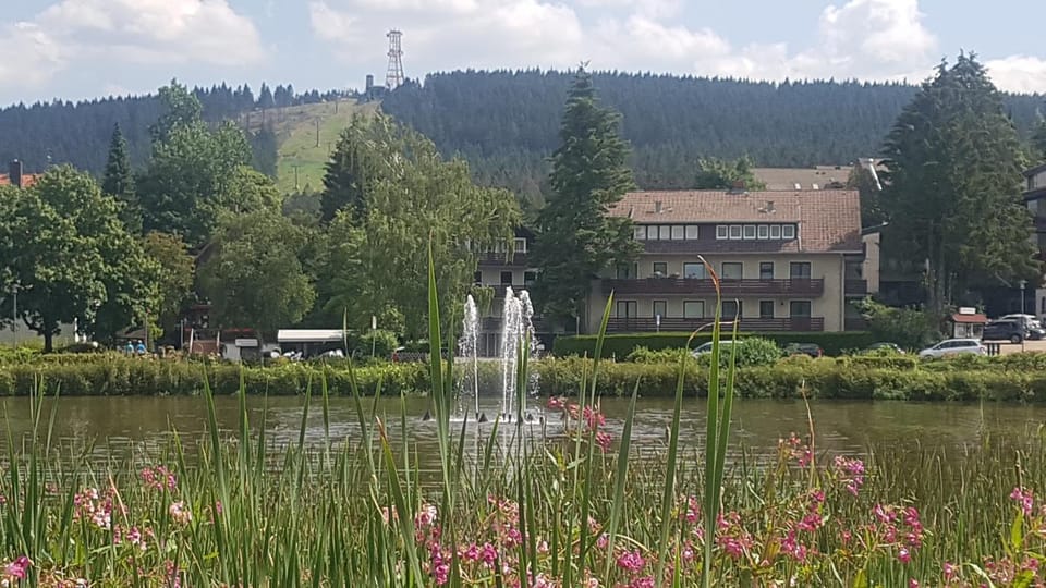 Property building, Nearby landmark, Day, Natural landscape, Lake view, Mountain view, Parking