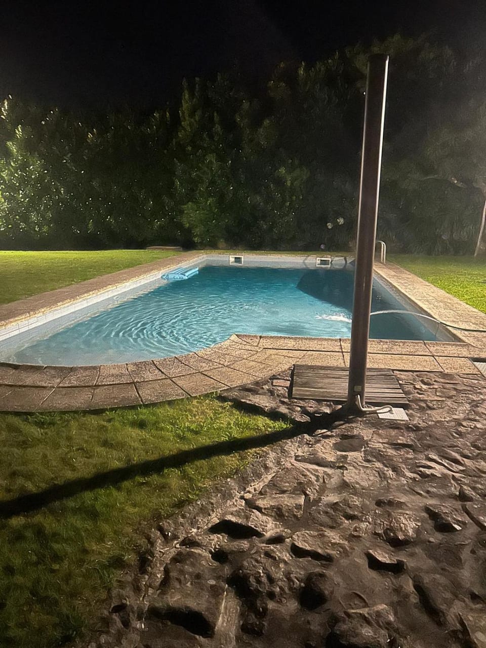 Night, Pool view, Swimming pool