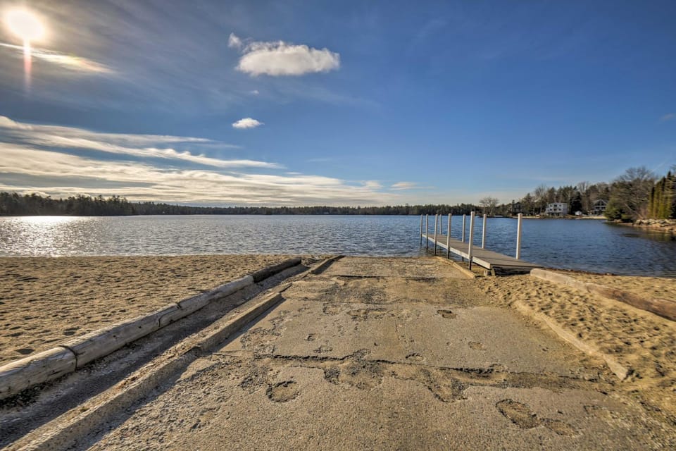Walk to Water: Lake Winnipesaukee Home w/ Hot Tub House in Moultonborough