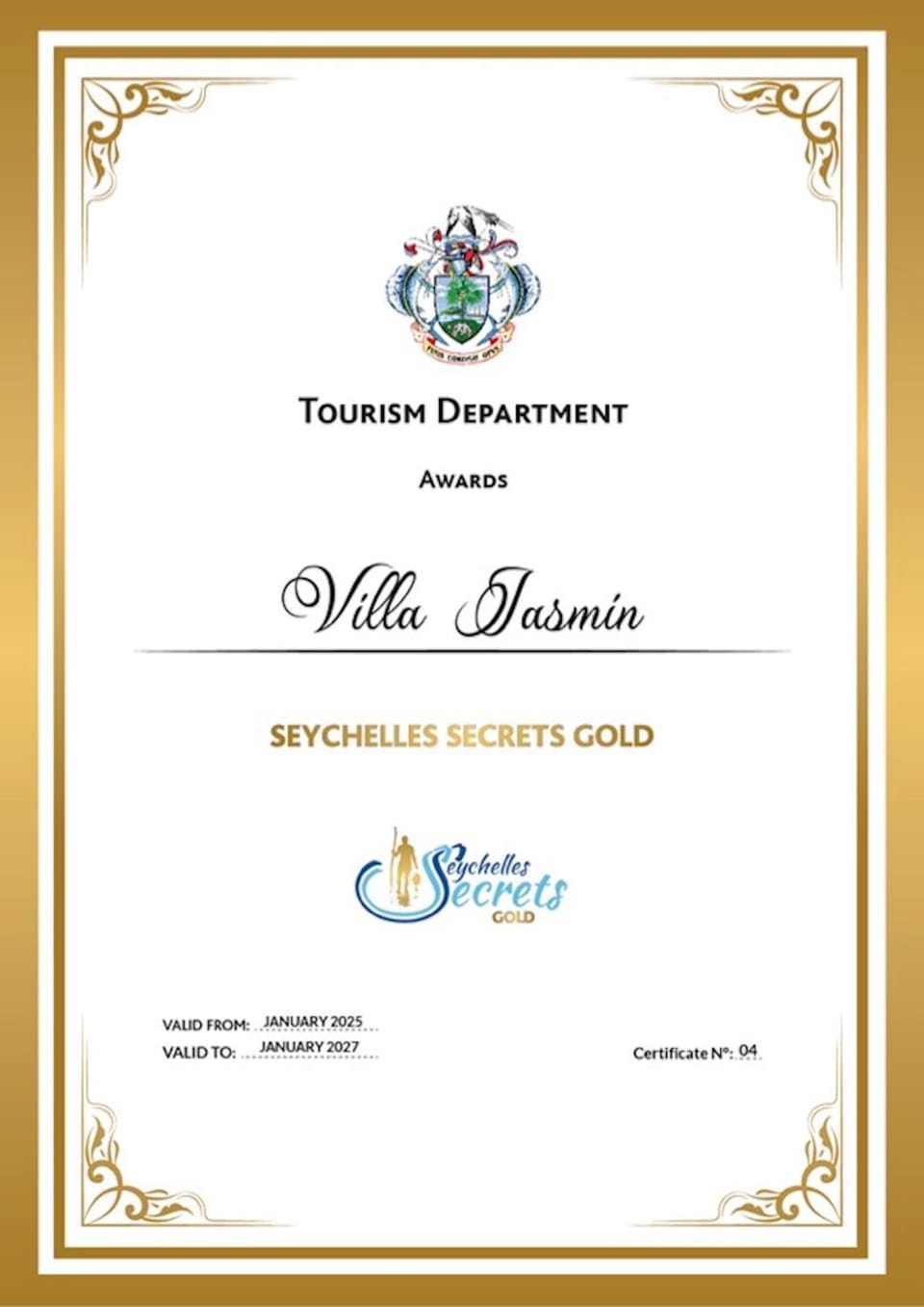 Certificate/Award