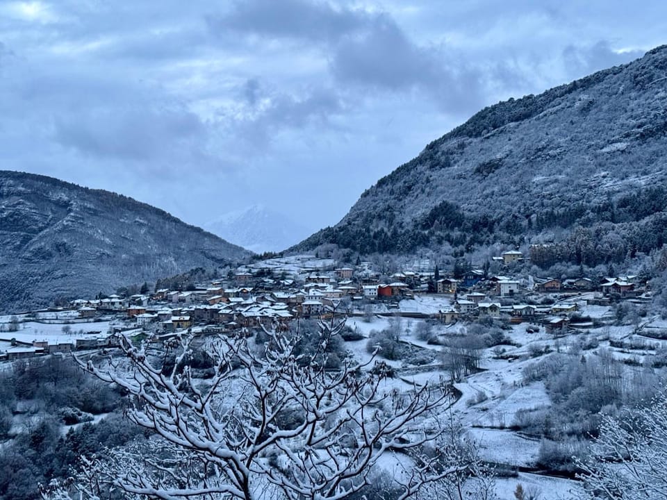 Natural landscape, Winter, Mountain view