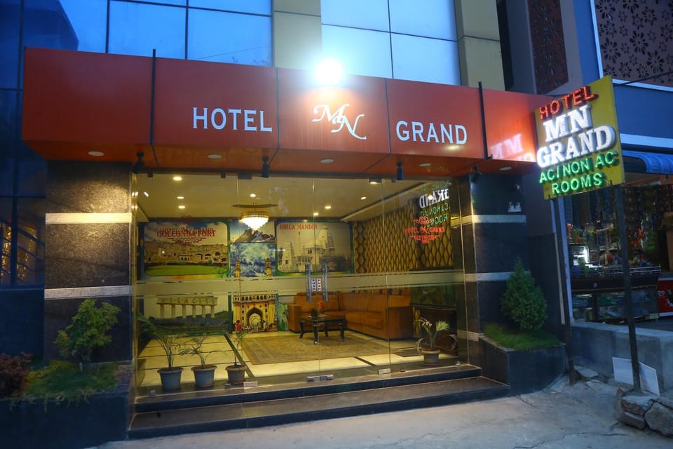 Facade/entrance, Night, Property logo or sign