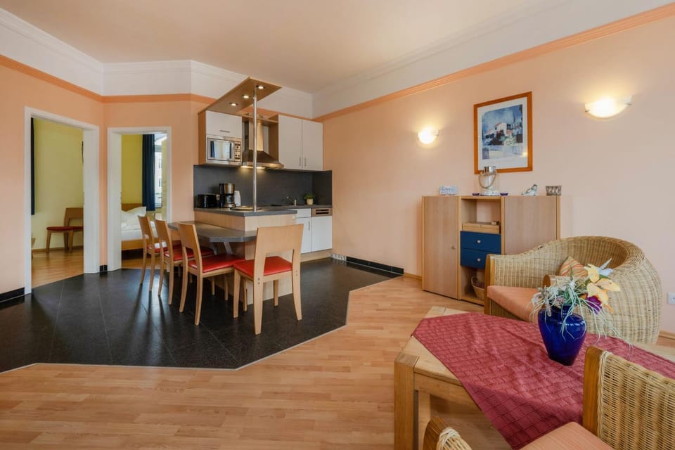 Kitchen or kitchenette, Living room, Dining area