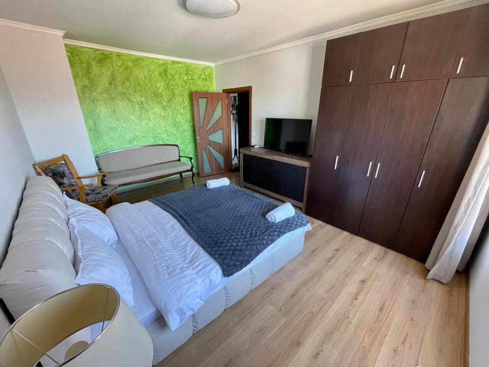 Communal lounge/ TV room, Bed, TV and multimedia, Photo of the whole room, Seating area, Evening entertainment, Bedroom, wardrobe