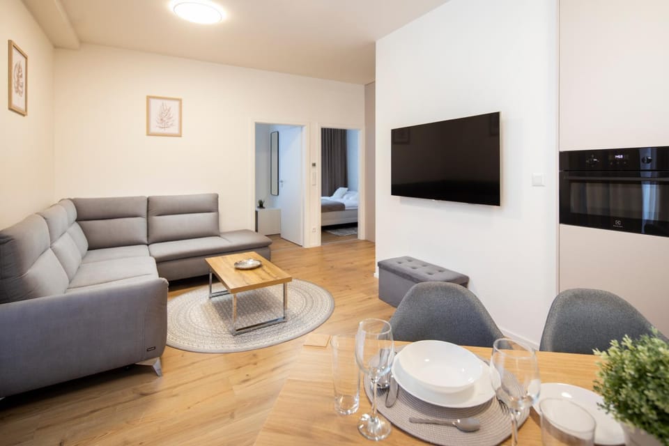 Living room, kitchen