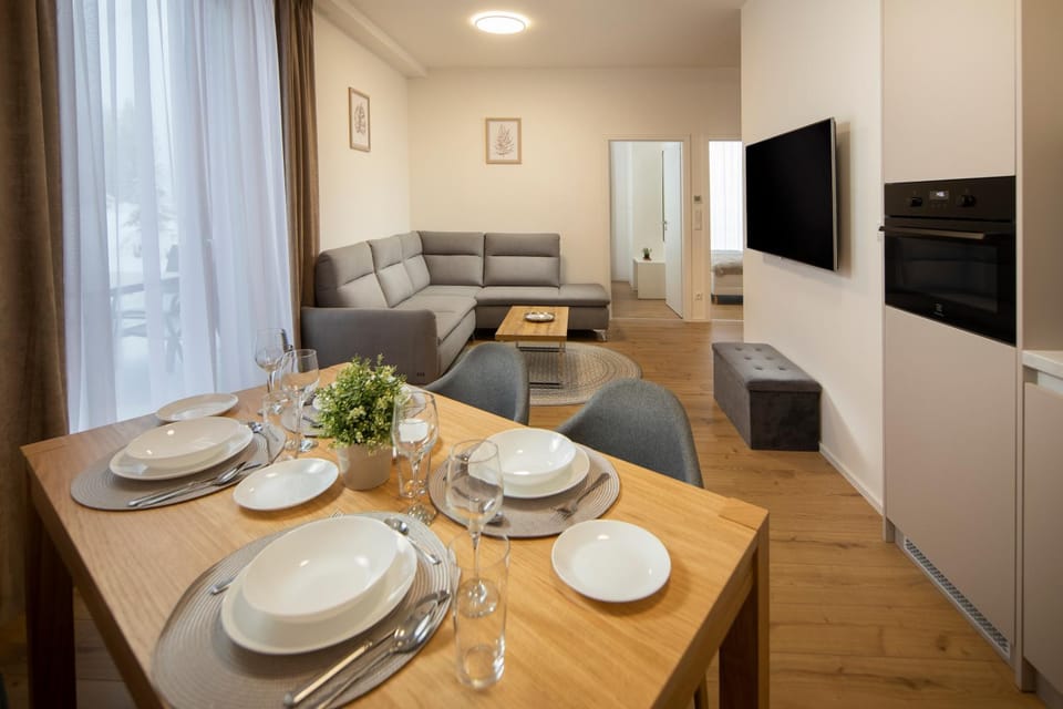 Living room, kitchen