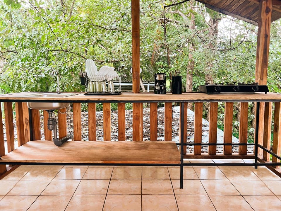 Day, Summer, Coffee/tea facilities, Balcony/Terrace, Kitchen or kitchenette, Dining area, Garden view, internet, stove, kitchen