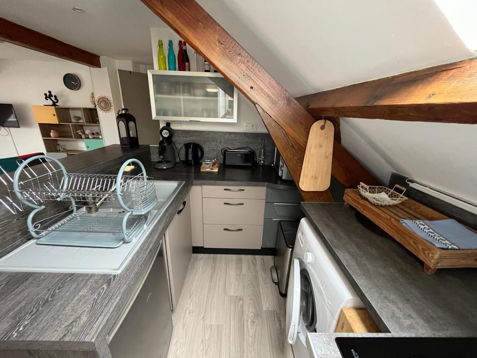 Coffee/tea facilities, washing machine, kitchen