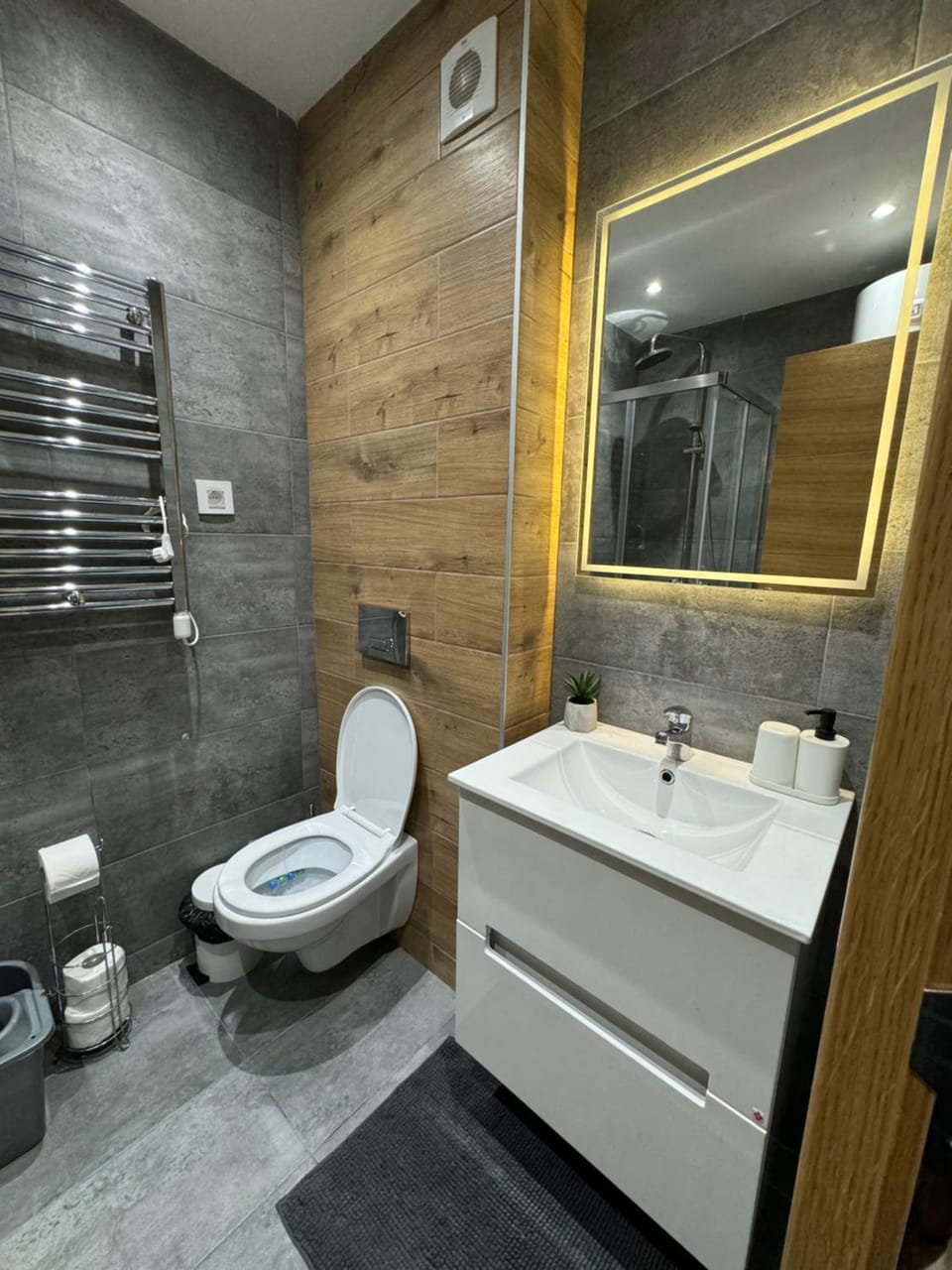 Shower, Toilet, Bathroom, towels