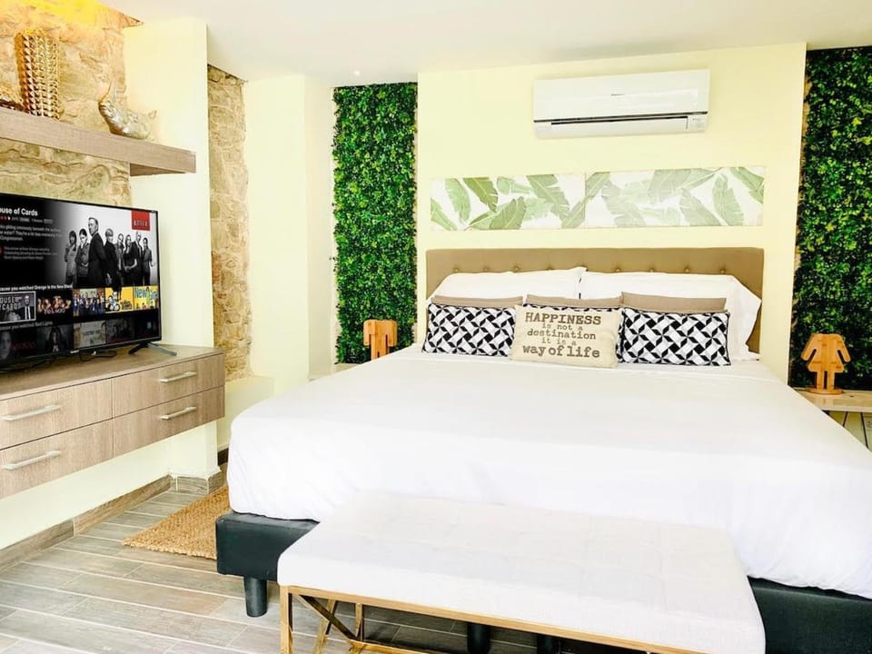 Bed, Photo of the whole room, Bedroom, air conditioner