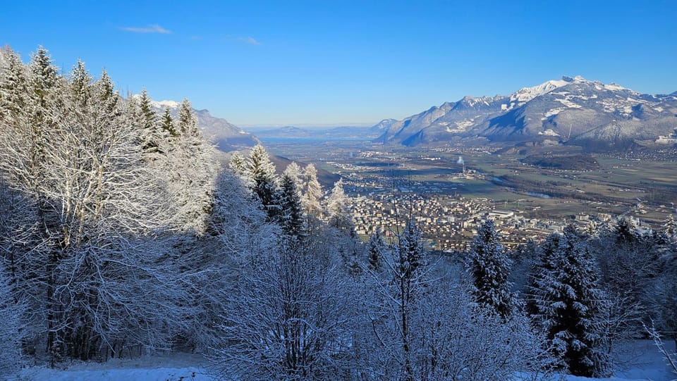 Day, Natural landscape, Winter, Mountain view
