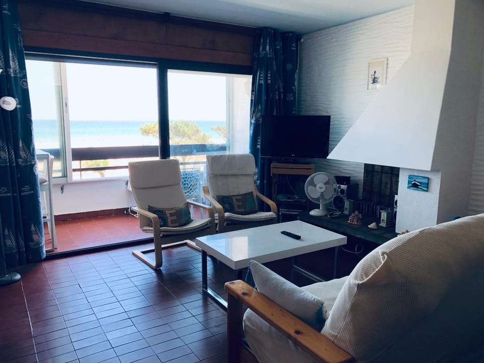 Sur la plage, vue sur mer, spacieux T3 au calme Apartment in Saint-Cyprien