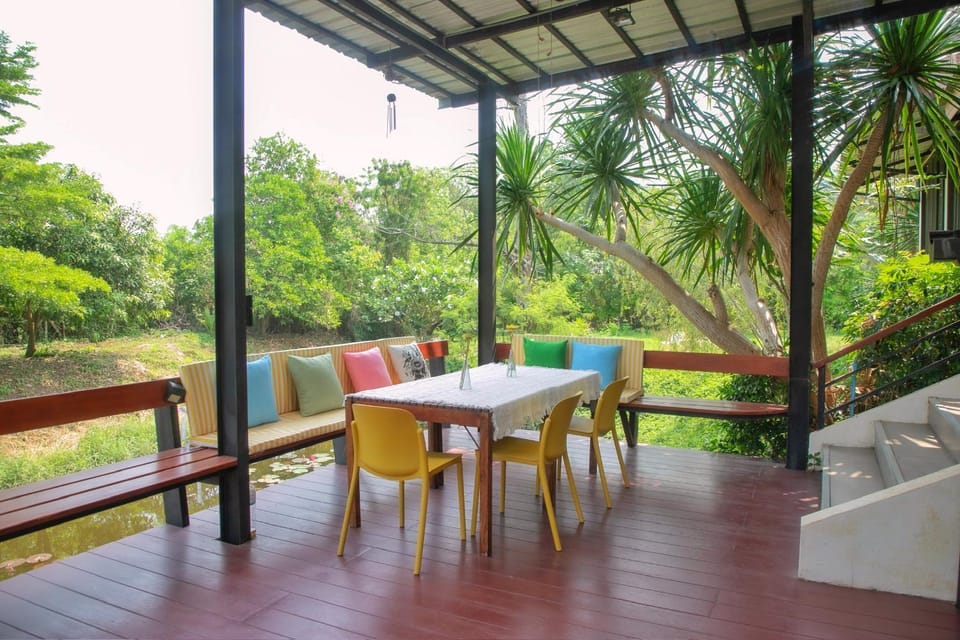 Patio, Spring, Day, Garden, View (from property/room), Balcony/Terrace, Living room, Seating area, Dining area, Garden view