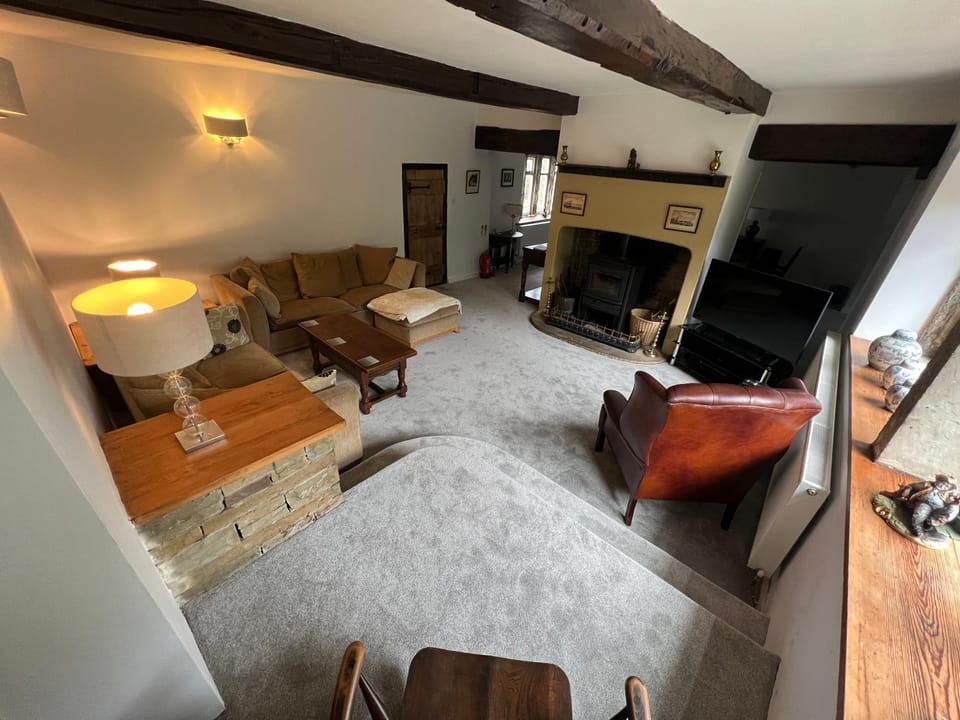 Living room, fireplace