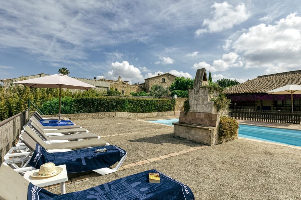 Property building, Living room, Swimming pool