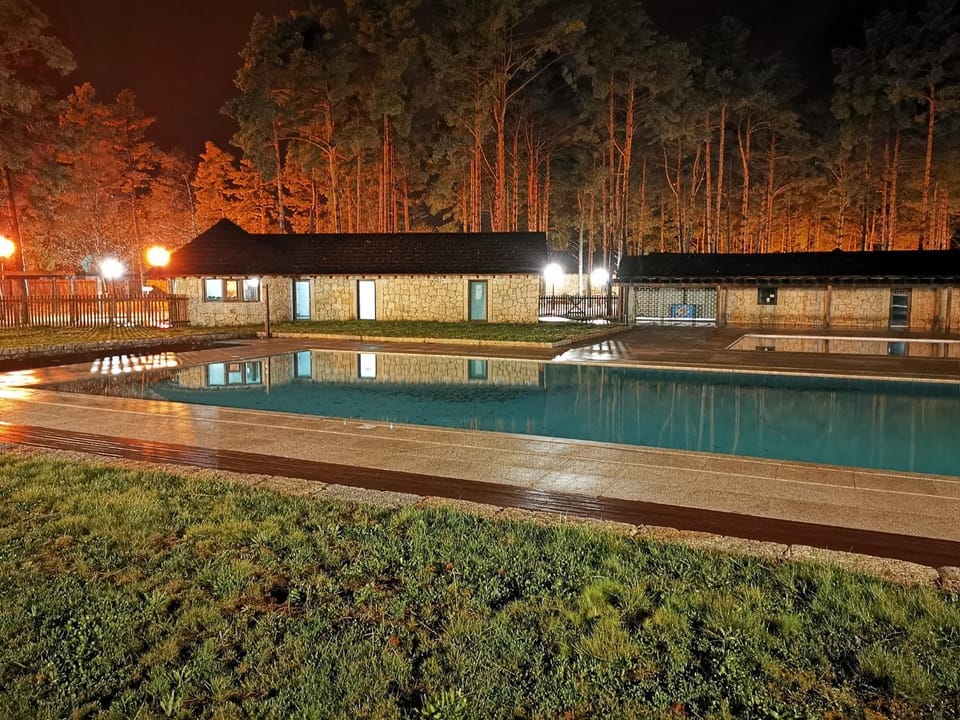 Property building, Night, Pool view, Swimming pool, Swimming pool