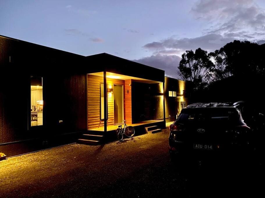 Property building, Night, Parking