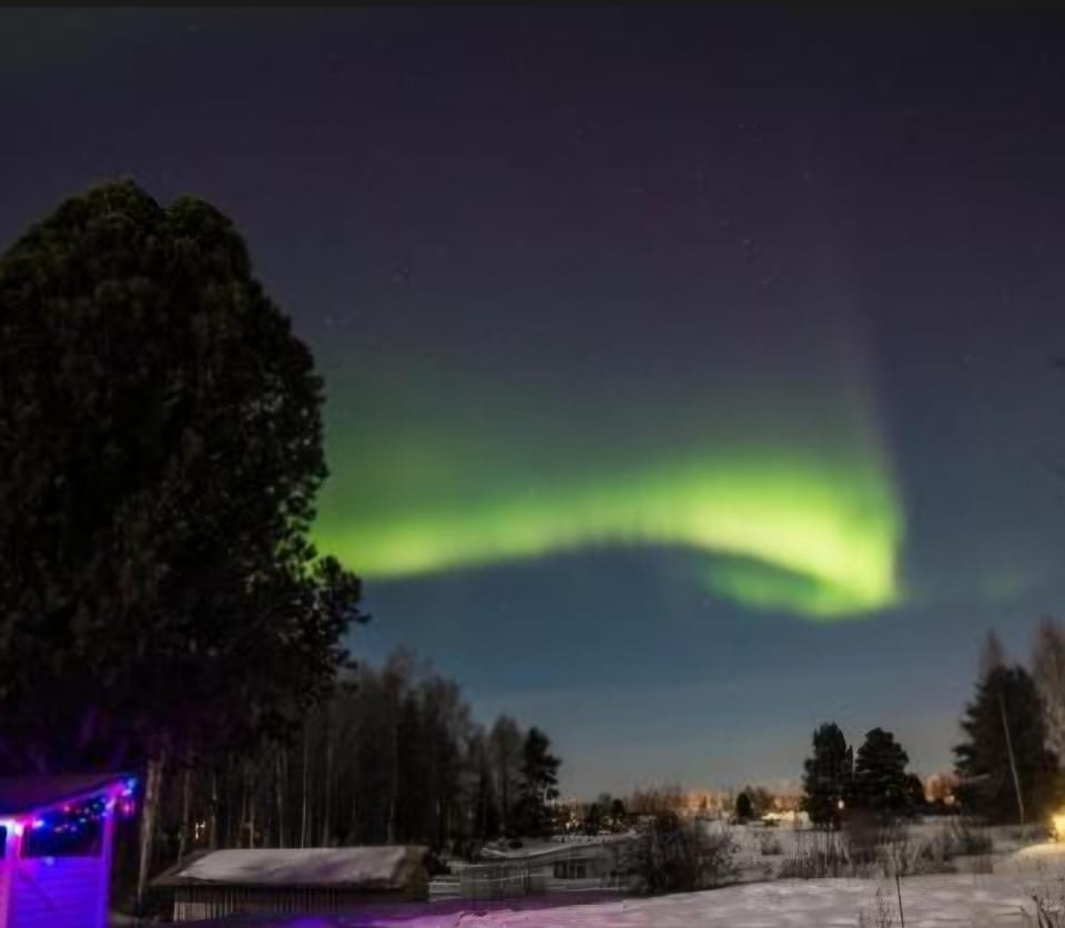 Property building, Night, Natural landscape, Winter