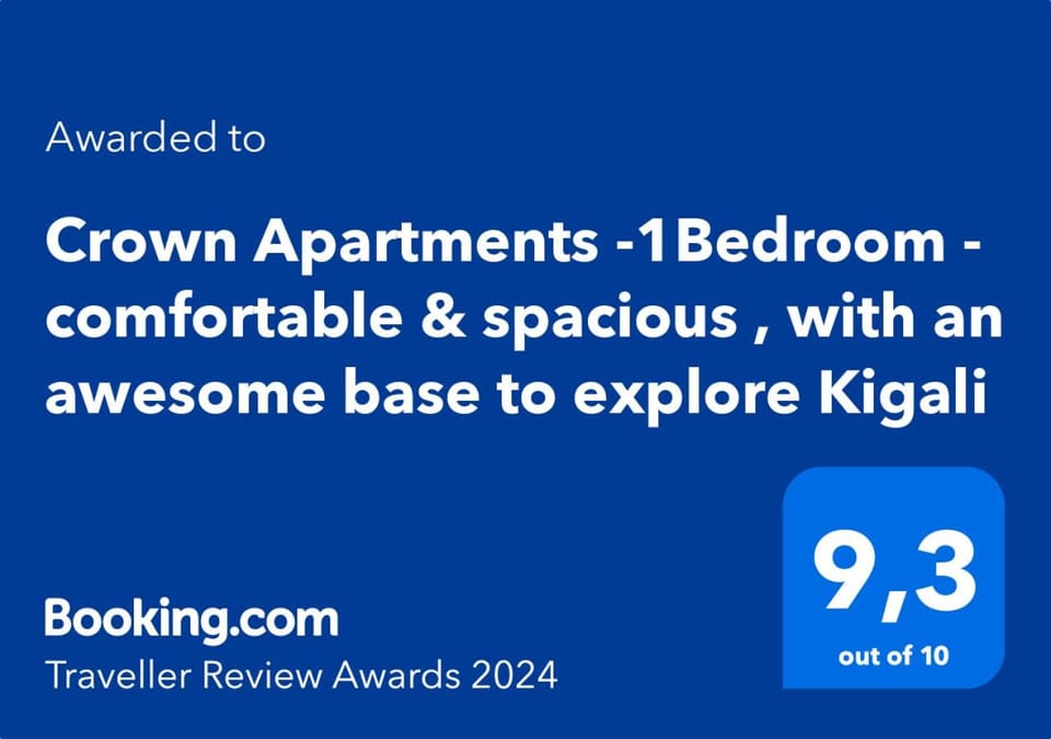 Crown Apartments -1Bedroom - comfortable & spacious , with an awesome base to explore Kigali Apartment in Africa