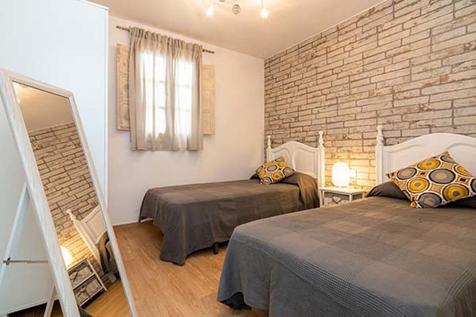 Property building, Living room, Bedroom