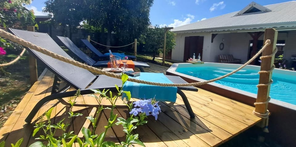 Pool view, sunbed