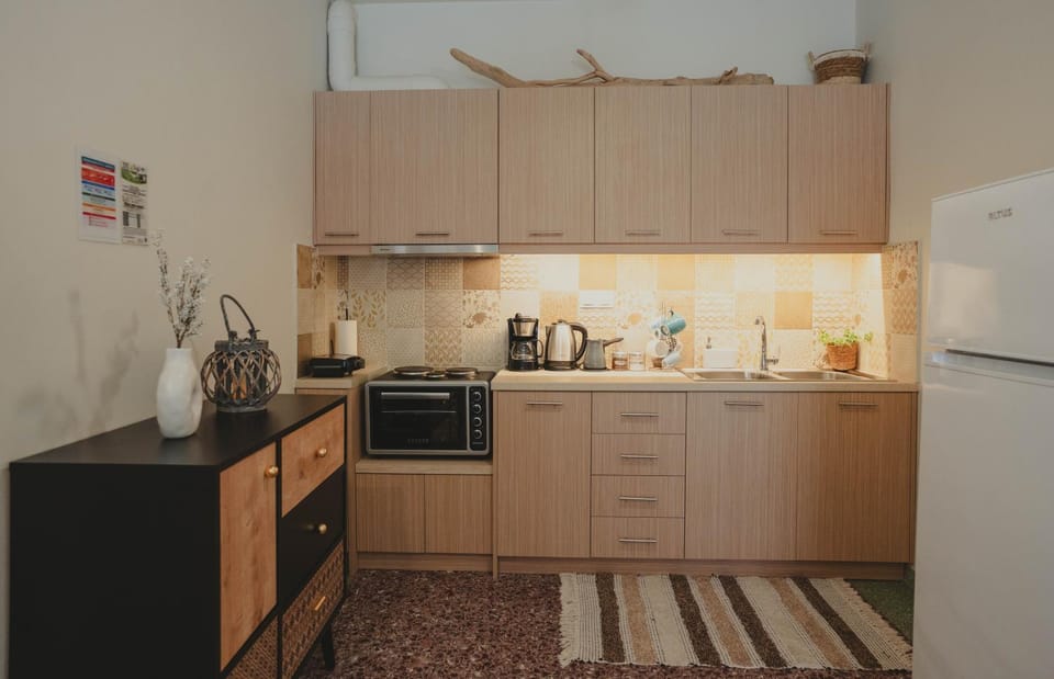 Coffee/tea facilities, Kitchen or kitchenette, oven, stove