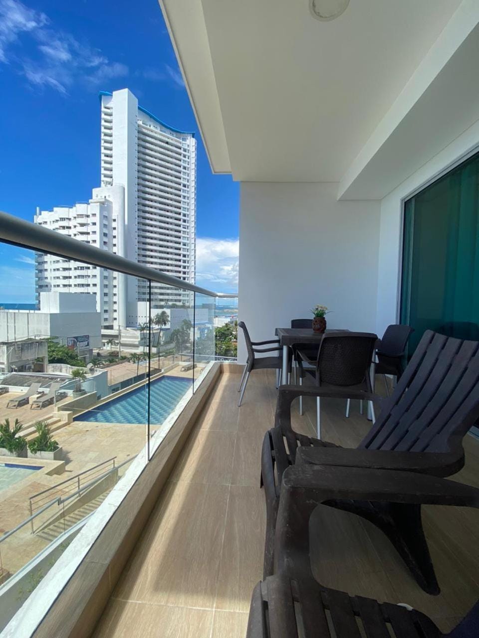 Property building, Day, View (from property/room), Balcony/Terrace, Pool view, Swimming pool