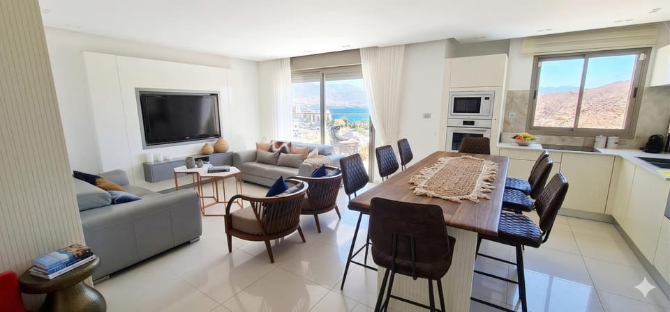 Living room, kitchen